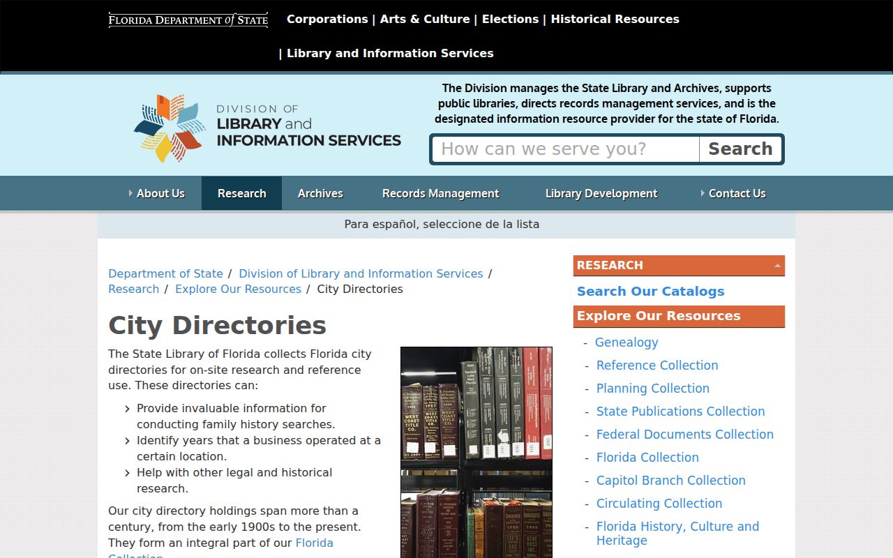 Tamarac city directory reference through State Library of Florida