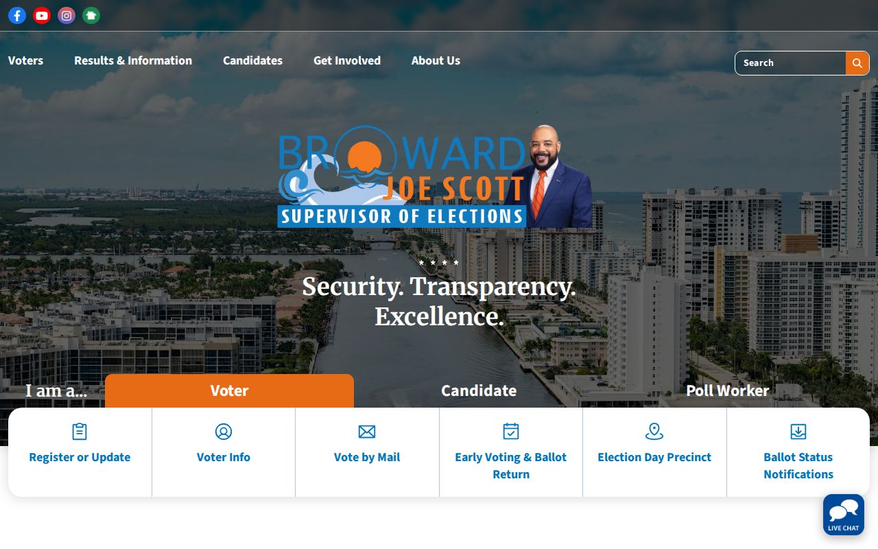 Broward voter services entry for Tamarac directory research