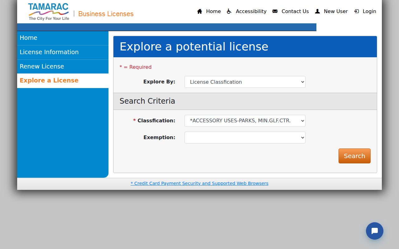 Tamarac business license portal for a Tamarac neighbors search