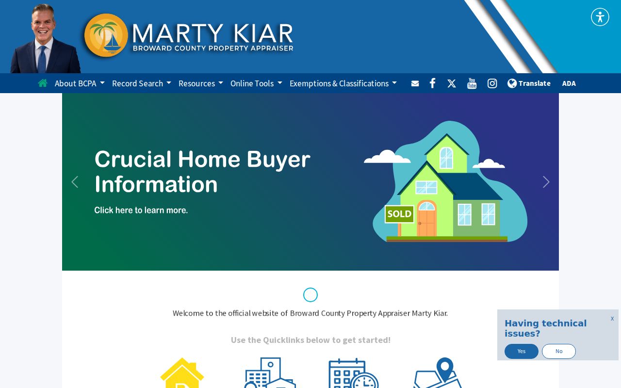 Broward Property Appraiser parcel map used to search Tamarac by address