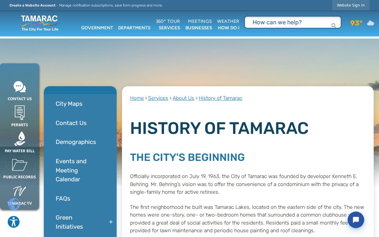Tamarac ZIP code directory local history and geography